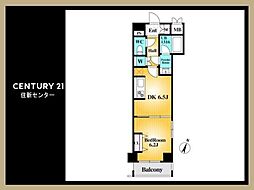 日神デュオステージ幡ヶ谷 1DKの間取図画像