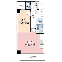 アヴァンティ 1LDKの間取図画像