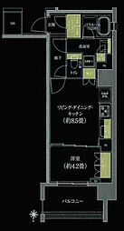 オープンレジデンシアTHEMIDFORT 1LDKの間取図画像