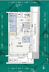 プレサンス桜通アベニュー 1Kの間取図画像
