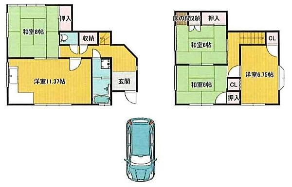 Beautiful mountainous landscape with colorful sky