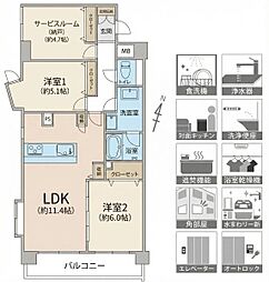 間取図画像 2SLDK