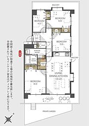 中山パーク・ホームズ 4LDKの間取図画像