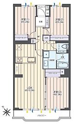コープ保土ケ谷D棟 3LDKの間取図画像