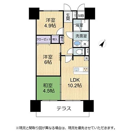3LDK 間取り