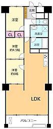 南桜塚ハイツ 3LDKの間取図画像