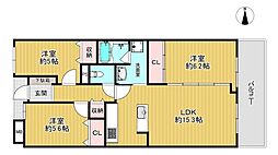 エルグリーンたつみ 3LDKの間取図画像