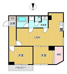 タウンハイツ加美 2LDKの間取図画像