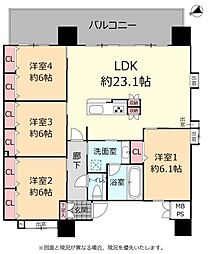 リバーサイドかみはら 4LDKの間取図画像