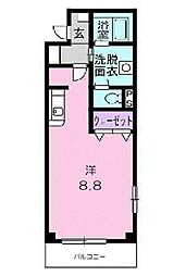 ベルメゾン 1Kの間取図画像