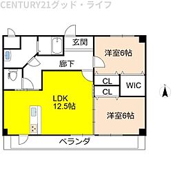 MnisonDuAmoure 2LDKの間取図画像