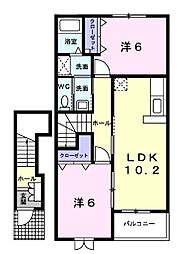 ケンブライト 2LDKの間取図画像