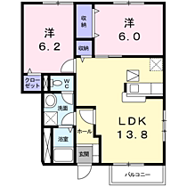 ウイング宮津Ｂ 102 ｜ 徳島県鳴門市撫養町黒崎字宮津142-16（賃貸アパート2LDK・2階・58.58㎡） その2