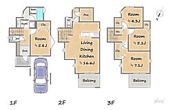 物件画像 右京区西京極西衣手町1号棟　新築戸建