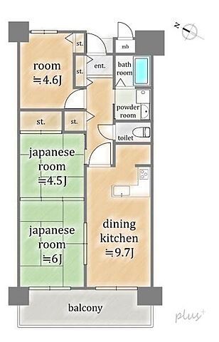 間取り サンヴェール太秦 1階/-