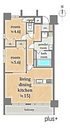 エミネンス四条 2LDKの間取図画像