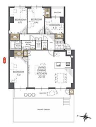 藤和南町田ハイタウン 4LDKの間取図画像
