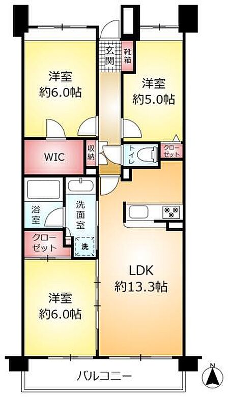 3LDK 間取り