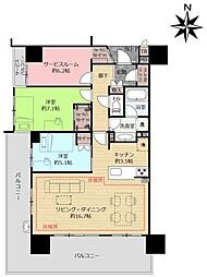 ノブレス駅東公園 2LDKの間取図画像