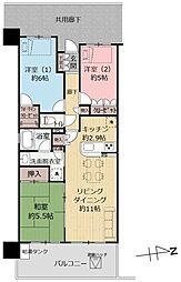 サンクレイドル宇都宮 3LDKの間取図画像