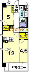 ソルティア京都宝ヶ池 2LDKの間取り