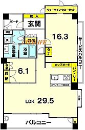 グラン・シティオ下鴨四季彩館 2LDKの間取図画像