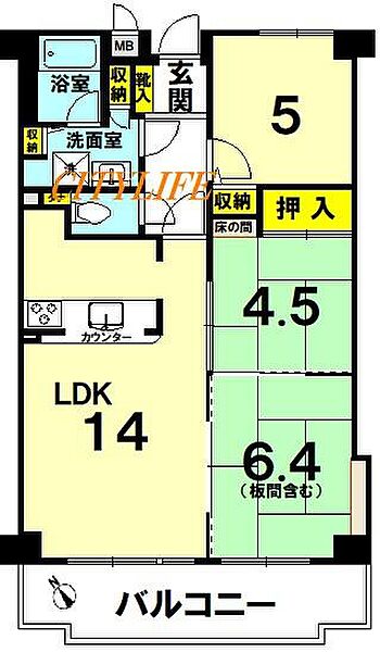 間取りを拡大表示
