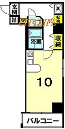 ライオンズマンション京都東堀川 ワンルームの間取図画像