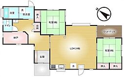 前橋市荒牧町平家中古 2SLDKの間取り