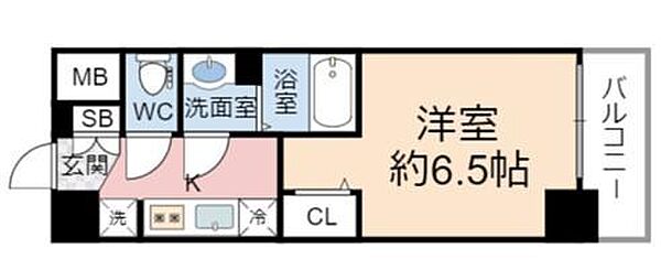 ララプレイス天王寺シエロ 1402｜大阪府大阪市天王寺区大道１丁目(賃貸マンション1K・14階・21.66㎡)の写真 その2