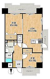 ベル・アーバニティ東淀川 2LDKの間取図画像