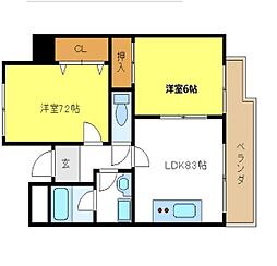サイプレス住之江 2LDKの間取図画像