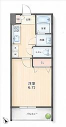 ベルテ上原 1Kの間取図画像