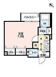 J'scourt笹塚4 1Kの間取図画像