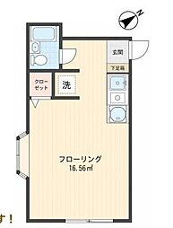 スターステージ代々木上原 ワンルームの間取図画像