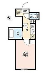 アーブル代々木上原 ワンルームの間取図画像