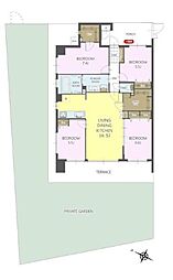 エクセレントプレイスドリームマークス 4LDKの間取り