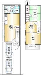 城陽市富野森山 3LDKの間取り