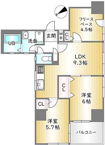 間取り シンフォニー四条河原町 7階/-