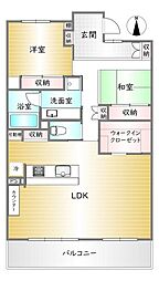 イーグルコートガーデン・ヒル西京都 2LDKの間取図画像