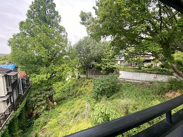 Beautiful mountainous landscape with colorful sky