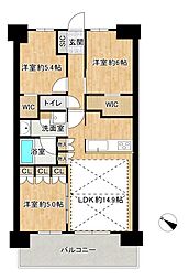 S.J.Cレジデンス 3LDKの間取図画像
