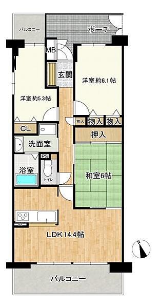 間取りを拡大表示