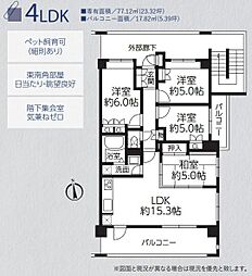 サンクレイドル湘南藤沢インシェナーレ 4LDKの間取図画像