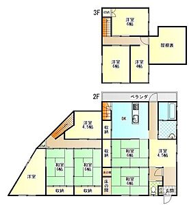 外観:2階3階間取り 外観:2階3階間取り