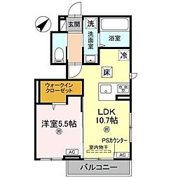 アミュレット ネクシアコート 1LDKの間取図画像
