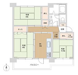 室内綺麗2階3DK 西けやき台団地6号棟
