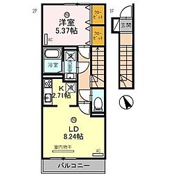 ANDANTE KOTOBUKI 1LDKの間取図画像