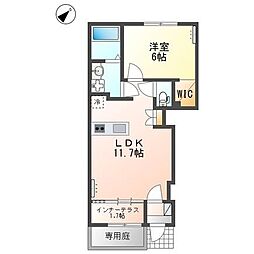 コート テレネ 1LDKの間取図画像
