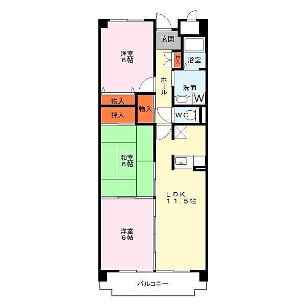 グランボナール ｜滋賀県草津市青地町(賃貸マンション3LDK・1階・65.55㎡)の写真 その2